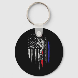 Baseball-Amerikanische-Flagge-Pitcher-USA-Pitching Schlüsselanhänger