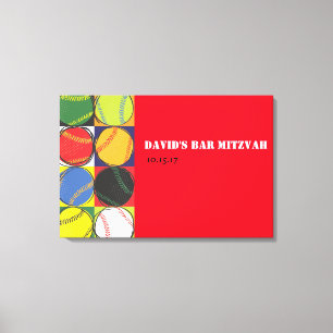 Baseball-Anmeldeboard für die Retro-Leinwand Leinwanddruck