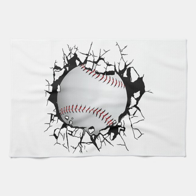 Baseball Apparel - Baseball Geschirrtuch (Horizontal)