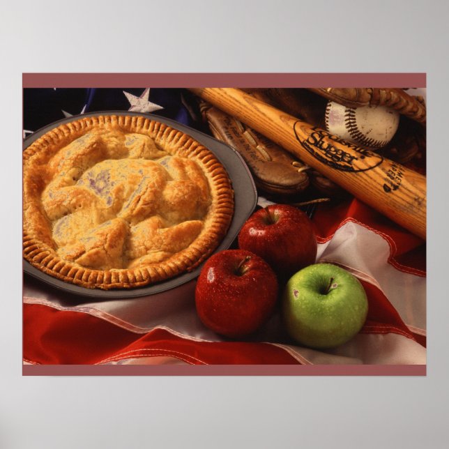 BASEBALL APPLE PIE ART POSTER (Vorne)