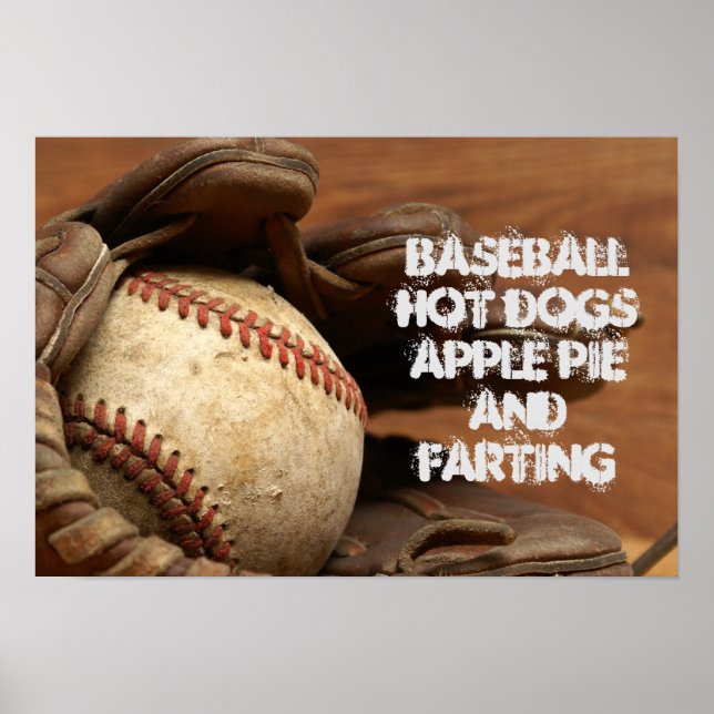 BASEBALL APPLE PIE HOT HUNDEN UND FARBEN POSTER (Vorne)