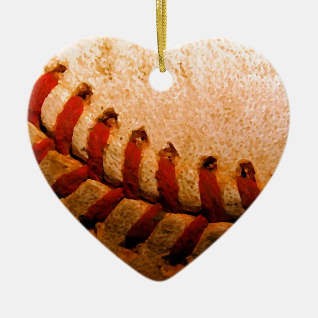 Baseball Art Keramik Ornament (Vorne)