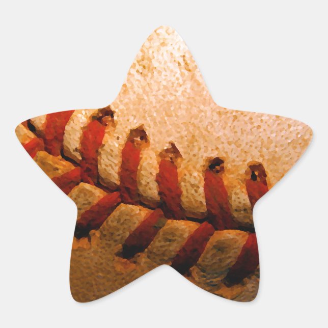 Baseball Art Stern-Aufkleber (Vorderseite)