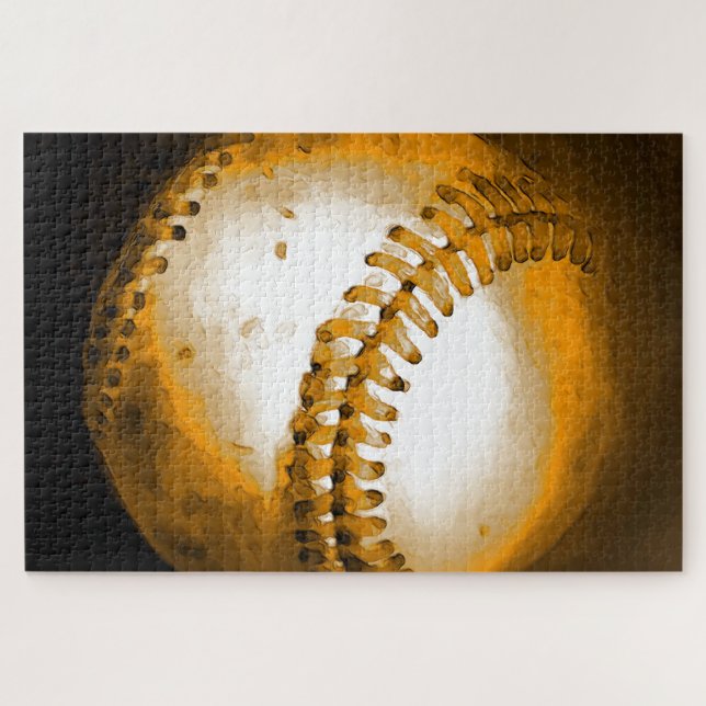 Baseball Artwork - Beliebter Sport Puzzle (Horizontal)