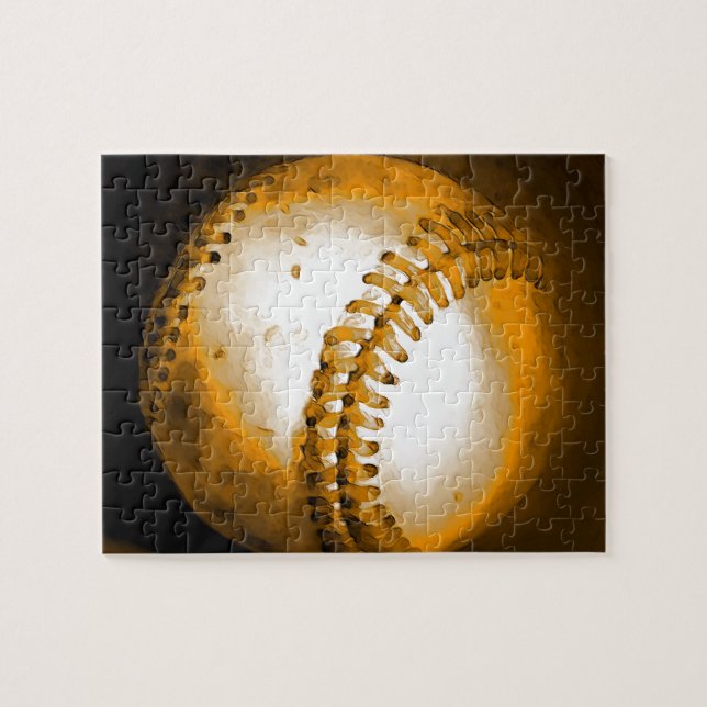 Baseball Artwork - Beliebter Sport Puzzle (Horizontal)
