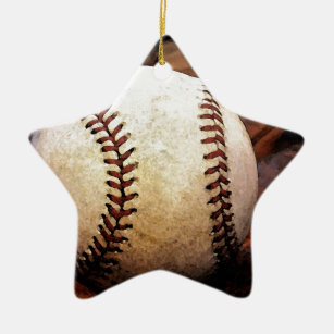 Baseball Artwork Keramik Ornament