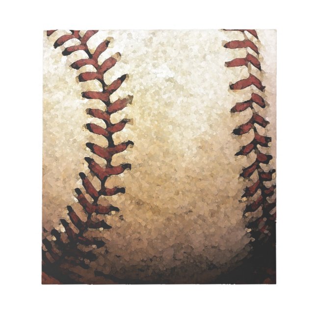 Baseball Artwork Notizblock (Vorderseite)