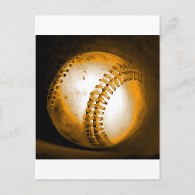 Baseball Artwork Postkarte (Vorderseite)