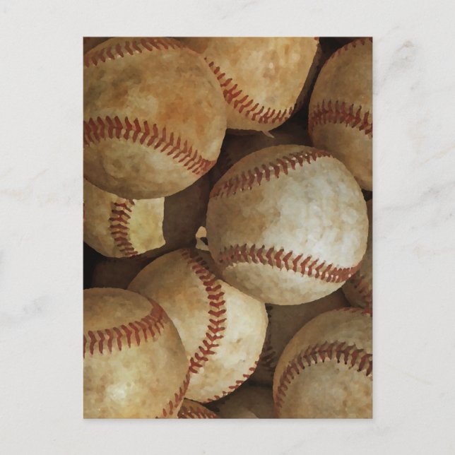 Baseball-Artwork-Postkarte Postkarte (Vorderseite)