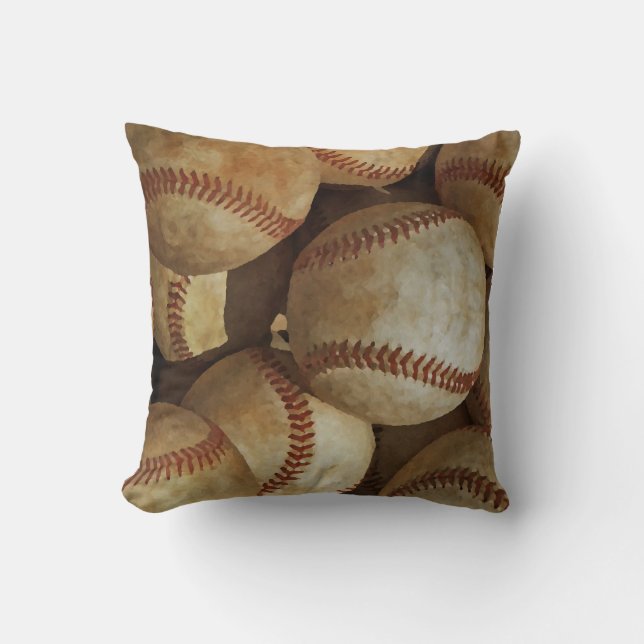 Baseball-Artwork-Throw-Kissen Kissen (Vorderseite)