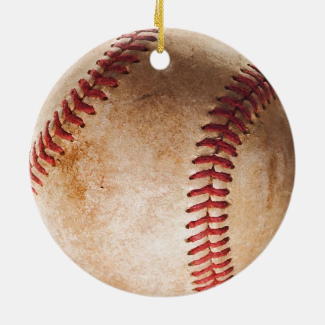 Baseball Artwork Weihnachtsschmuck (Hinten)