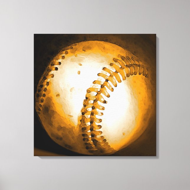 Baseball Artwork Wrapped Canvas Leinwanddruck (Vorderseite)