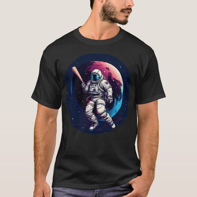 Baseball-Astronom T-Shirt (Vorderseite)