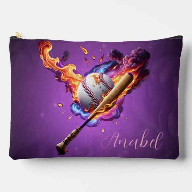 Baseball auf Feuer. Zubehörtasche (Vorderseite)