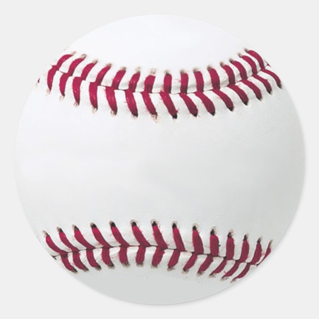 Baseball-Aufkleber - Fügen Sie Ihre Nachricht hinz Runder Aufkleber (Vorderseite)