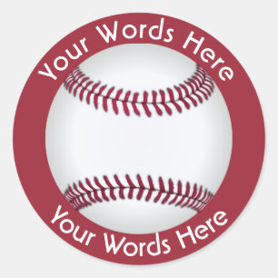 Baseball-Aufkleber Runder Aufkleber
