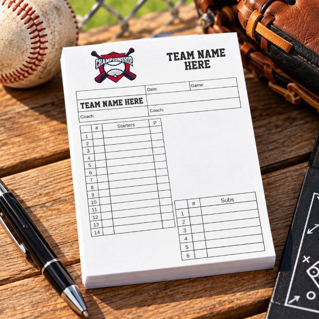 Baseball-Aufstellungskarten Post-it Klebezettel (Von Creator hochgeladen)