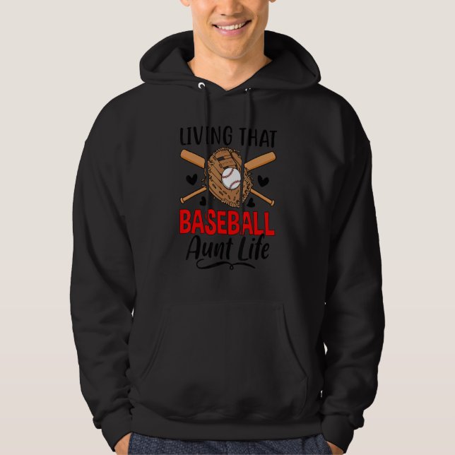 Baseball Aunt Life Proud Baseball Auntie Hoodie (Vorderseite)