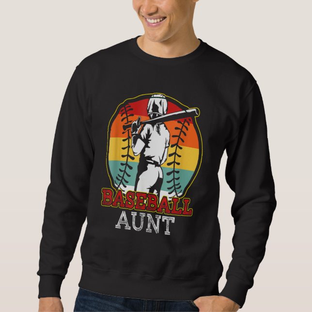 Baseball Aunt Mom Softball Mother Team Sports  For Sweatshirt (Vorderseite)