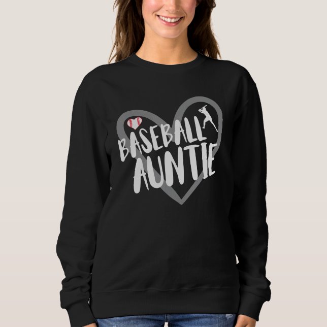 Baseball Auntie Heart Sweatshirt (Vorderseite)