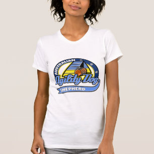 Baseball-australisches Schäfer-Agility T-Shirt