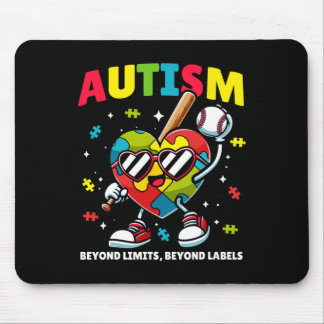 Baseball Autismus Bewusstsein Farbenfrohe Puzzle H Mousepad