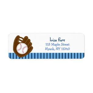 Baseball Baby Boy Address Labels