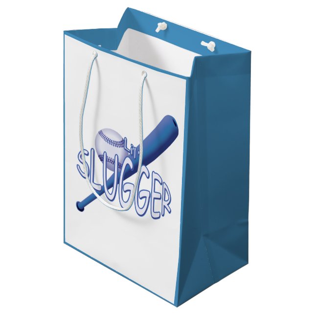 Baseball Baby Boy MGB Mittlere Geschenktüte (Vorderseite Schrägansicht)