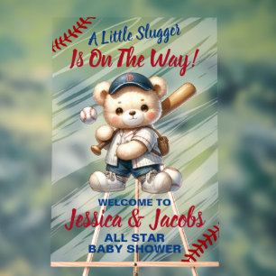 Baseball Baby-Dusche Acrylschild