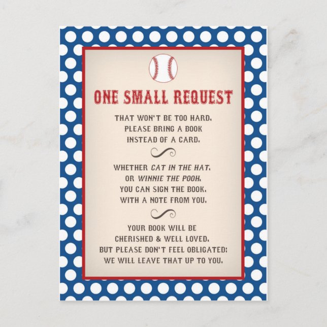 Baseball Baby Dusche bringen eine Reservierung Pos Einladungspostkarte (Vorderseite)