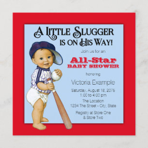 Baseball Baby-Dusche Einladung