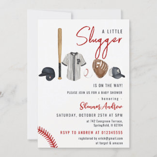 Baseball Baby Dusche Einladung