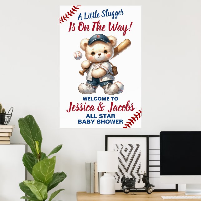 Baseball Baby-Dusche Poster (Heimbüro)