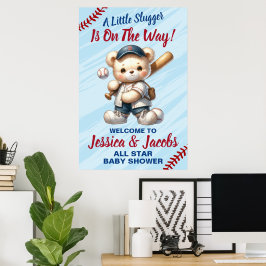Baseball Baby-Dusche Poster
