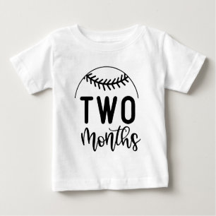 Baseball Baby Milestone - zwei Monate Baby T-shirt