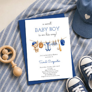 Baseball-Baby-Party-Einladung für Jungen Einladung