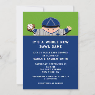 Baseball-Baby-Party-Einladungen Einladung