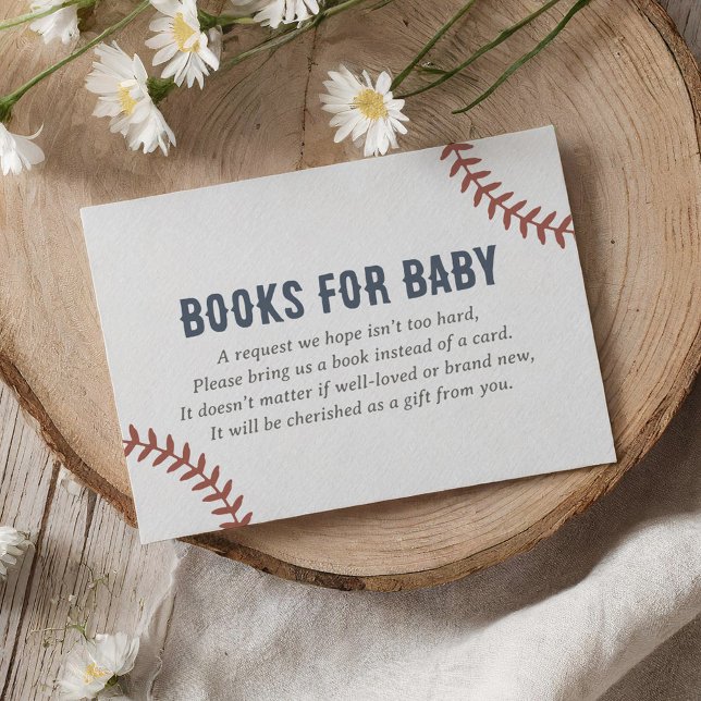 Baseball Baby Showbücher für Baby Begleitkarte (Von Creator hochgeladen)