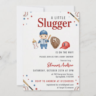 Baseball Baby Shower Invitation Einladung