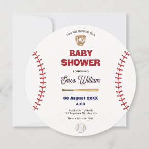 Baseball-Babydusche Einladung
