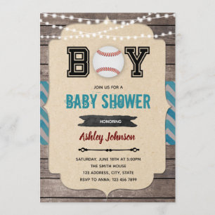 Baseball-Babydusche Einladung