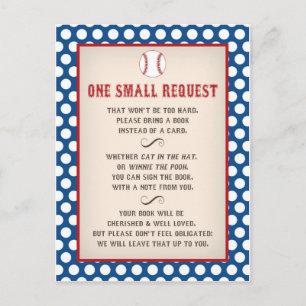 Baseball-Babyparty holen eine Einladungspostkarte