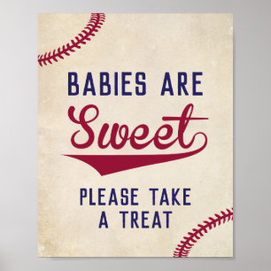 Baseball Babys sind süß Bitte nehmen Sie eine Leck Poster