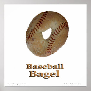Baseball Bagel Poster