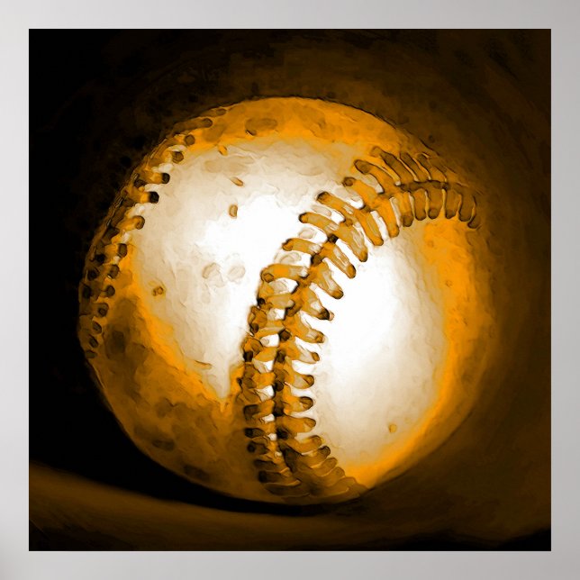 Baseball-Ball-Artwork-Poster drucken Poster (Vorne)