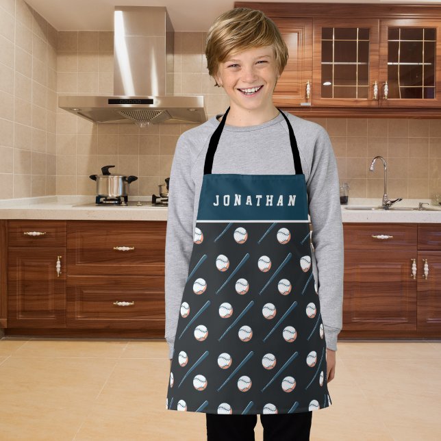 Baseball Ball Boy Individuelle Name Kid Schürze (Von Creator hochgeladen)