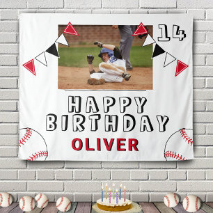 Baseball Ball Bunting-Flaggen Foto Geburtstagsfeie Wandteppich