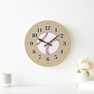 Baseball Ball Große Wanduhr