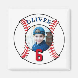 Baseball Ball Kinder Geburtstagsfoto Magnet