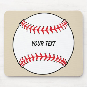 Baseball-Ball mit benutzerdefiniertem Text Mousepad